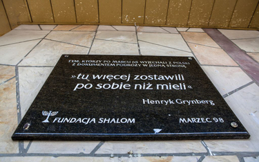 Tablica na Dworcu Gdańskim upamiętniająca wyjazd Żydów