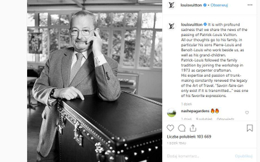 Zmarł spadkobierca fortuny Louis Vuittona