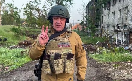 Jewgienij Prigożyn w Bachmucie w maju 2023 roku