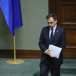 Minister finansów i gospodarki Andrzej Domański na sali posiedzeń Sejmu