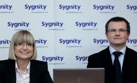 Ilona Weiss, wiceprezes, i Norbert Biedrzycki, prezes Sygnity