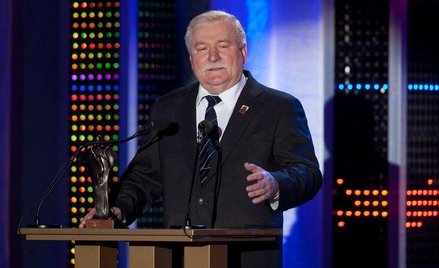 Lech Wałęsa podczas gali Wiktorów