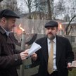 Ubiegłoroczna ceremonia zapalenia pierwszej świecy chanukowej w warszawskiej synagodze