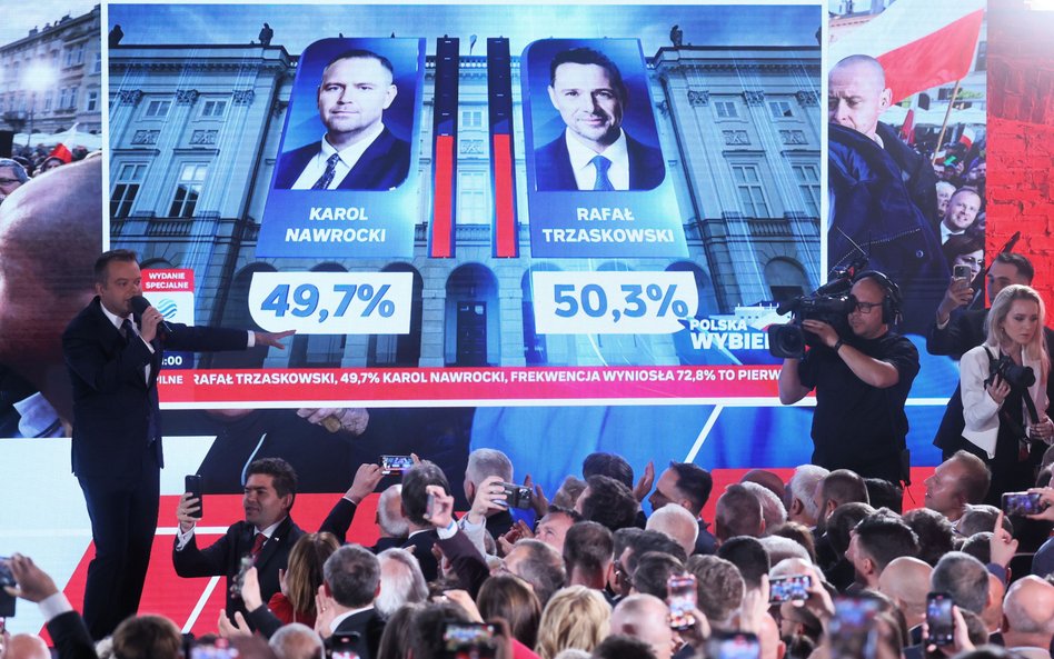 Według badania exit poll Ipsosu Rafał Trzaskowski zdobył 50,3 proc. głosów w wyborach