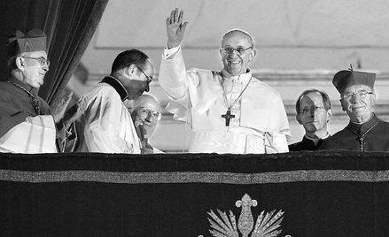 Papież Franciszek pierwszego dnia swego pontyfikatu, 13 marca 2013 roku