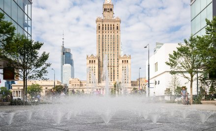 Przebudowa ulic Zgoda i Złotej stworzyła obszar o powierzchni ponad trzech hektarów. Powstały tereny