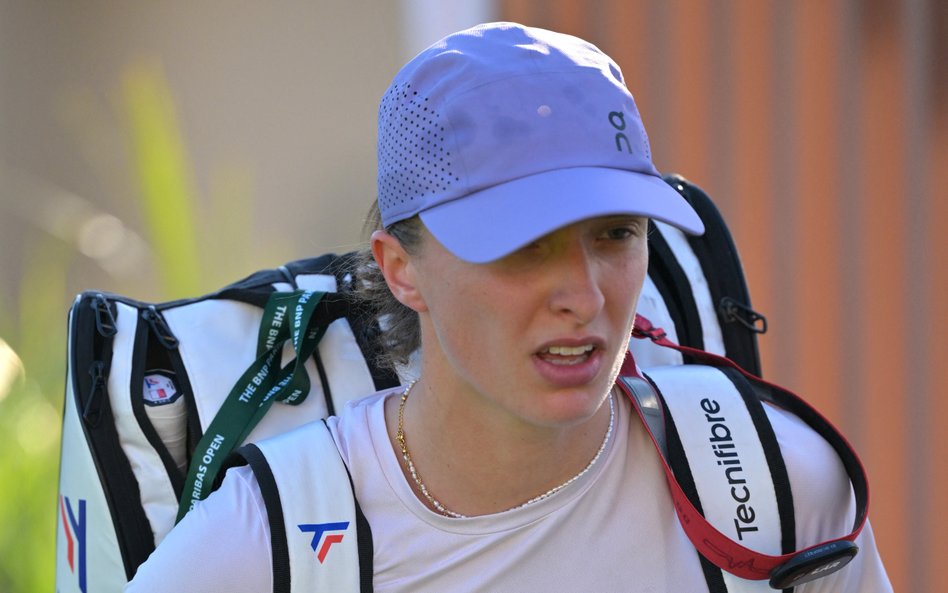 Iga Świątek po treningu w Indian Wells