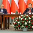 Prezydent Karol Nawrocki i premier Donald Tusk podczas posiedzenia Rady Gabinetowej w Pałacu Prezyde