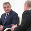 Anatolij Bibiłow, prezydent Osetii Południowej, w rozmowie z prezydentem Rosji Władimirem Putinem