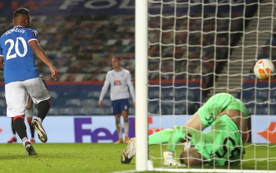 Alfredo Morelos strzela zwycięską bramkę