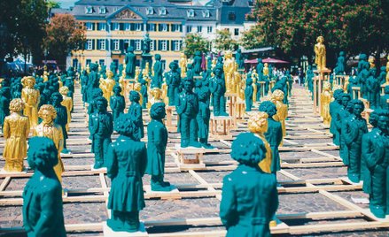 „Ludvig van Beethoven – Oda do radości”, rocznicowa instalacja na Münsterplatz w Bonn, rodzinnym mie