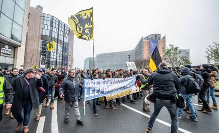 Antyimigrancka demonstracja w Brukseli. Policja użyła gazu łzawiącego