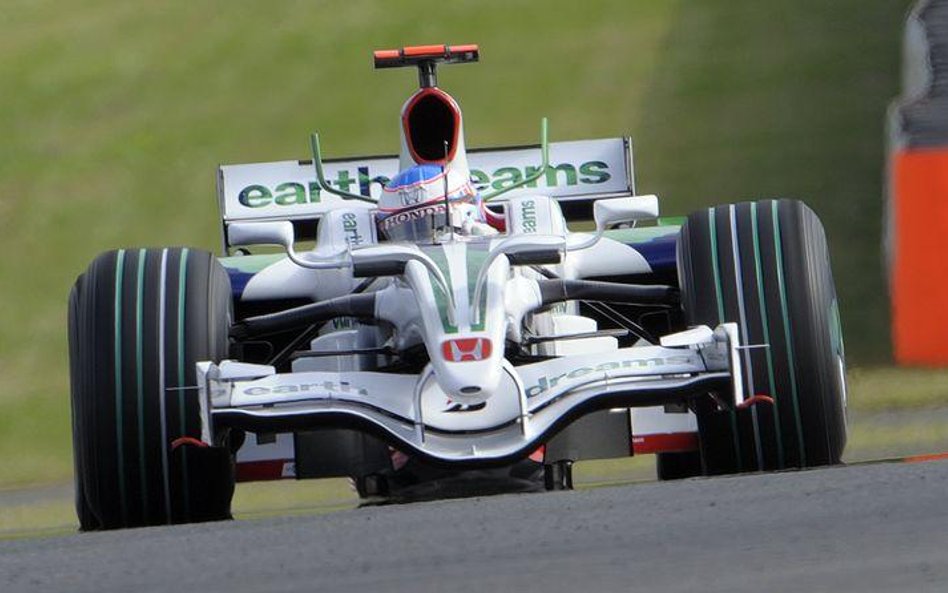 Jenson Button w bolidzie Hondy.