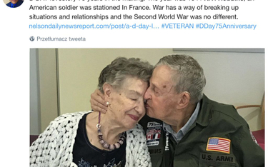 Weteran po 75 latach spotkał się z ukochaną. Rozdzieliła ich wojna