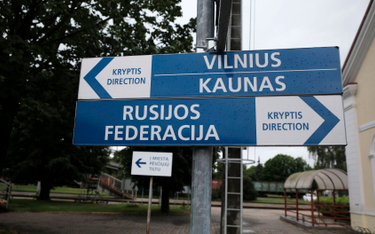 Przygraniczna stacja kolejowa Kybartai między Kaliningradem a Litwą