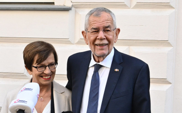Prezydent Austrii Alexander Van der Bellen z żoną Doris