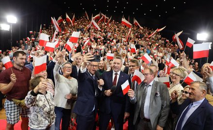Czarnek i Morawiecki w Gorzowie Wlkp. w ramach kampanii programowej PiS pt. „Przebudzenie”