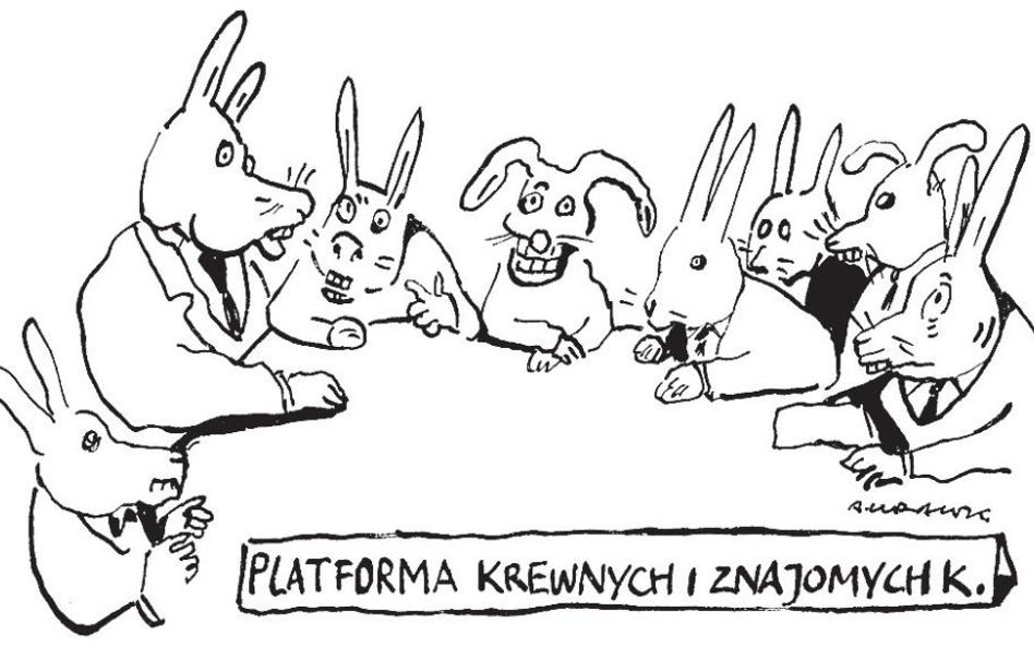 Komentarz rysunkowy. Platforma krewnych i znajomych