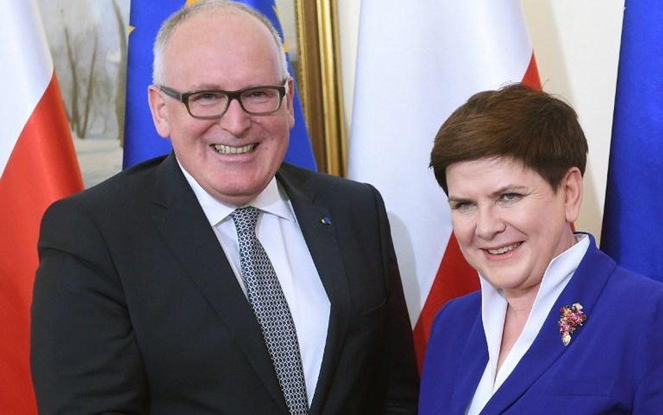 Frans Timmermans i Beata Szydło