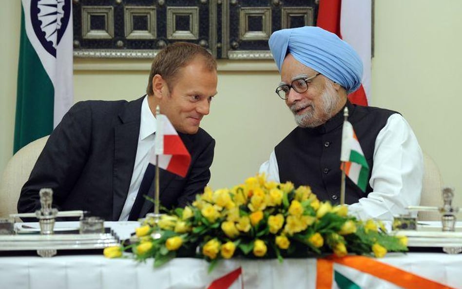 Premierzy Polski i Indii, Donald Tusk i Manmohan Singh