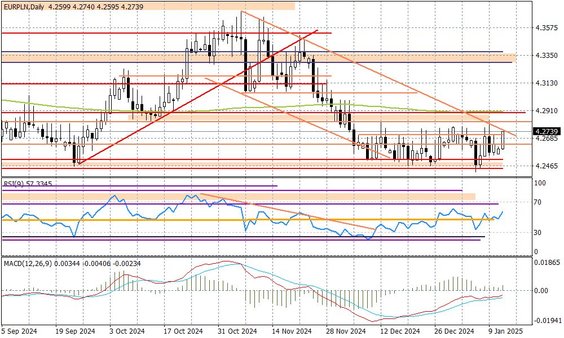 Wykres dzienny EURPLN