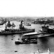 Brytyjski krążownik liniowy „Hood” i francuski pancernik „Lorraine” w zatoce Grand Harbour na Malcie