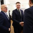 Szymon Hołownia na posiedzeniu klubu parlamentarnego Polski 2050