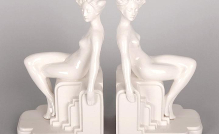 Ceramiczne podpórki do książek.