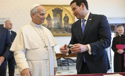 Papież Leon XIV i Marco Rubio