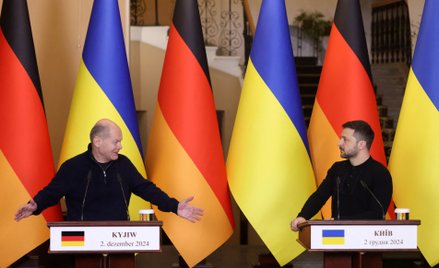 Olaf Scholz i Wołodymyr Zełenski