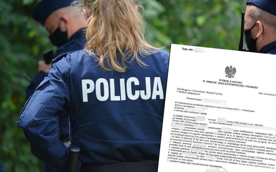 Nagrała policjantkę podczas interwencji. Sąd: zapłaci jej 6 tys. zł