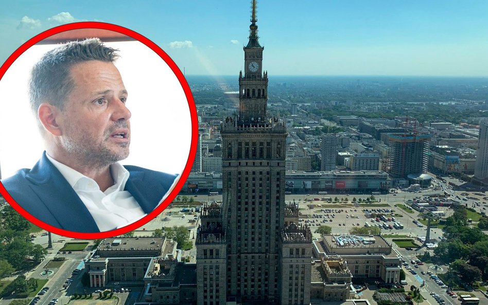 „Planeta płonie” mówił Rafał Trzaskowski. Tymczasem Pałac Kultury świeci dla nikogo