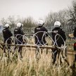 Policjanci na granicy Polski z Białorusią