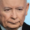 Prezes PiS Jarosław Kaczyński na konferencji prasowej w siedzibie Prawa i Sprawiedliwości przy ul. N