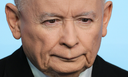 Prezes PiS Jarosław Kaczyński na konferencji prasowej w siedzibie Prawa i Sprawiedliwości przy ul. N