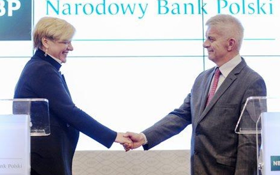 Waleria Gontariewa, prezes Narodowego Banku Ukrainy i Marek Belka, prezes NBP