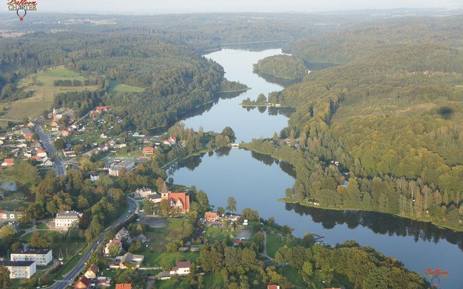 Kaszuby - Przywidz. Widok z gondoli