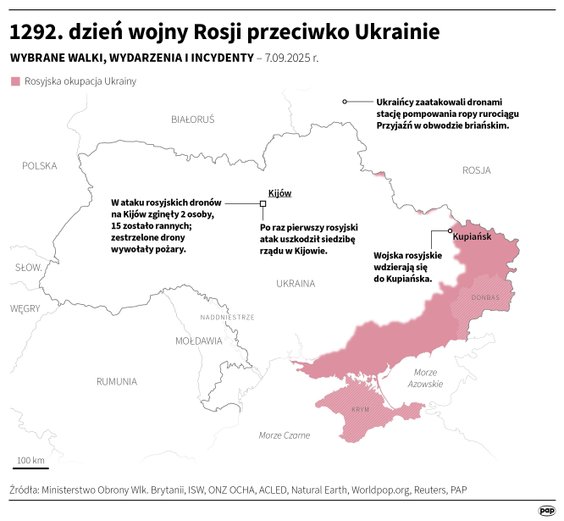 Tak wyglądała sytuacja na froncie w 1292 dniu wojny
