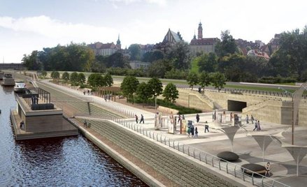 Wzdłuż nowych bulwarów nad rzeką powstaną ścieżki rowerowe, trasy do biegania i plaża