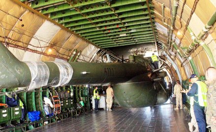 Śmigłowiec w "brzuchu" Rusłana