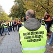 Przedstawiciele branży podczas protestu zorganizowanego przez Polską Izbę Gospodarczą Przemysłu Drze