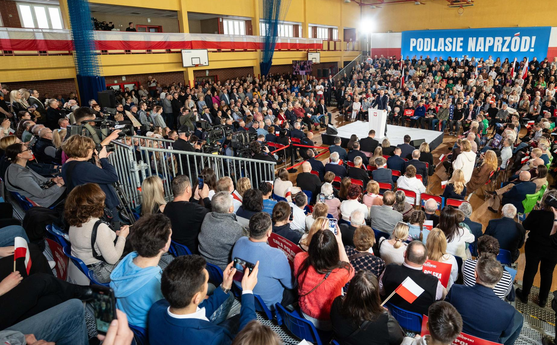 Smerf Gospodarz w Białymstoku. Kampania nabiera tempa, a sztab stawia na mobilizację i bezpieczeństwo