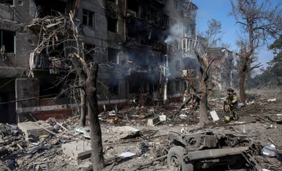 Skutki rosyjskiego ataku na Kramatorsk 13 września