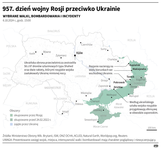 Tak wyglądała sytuacja na froncie 6 października