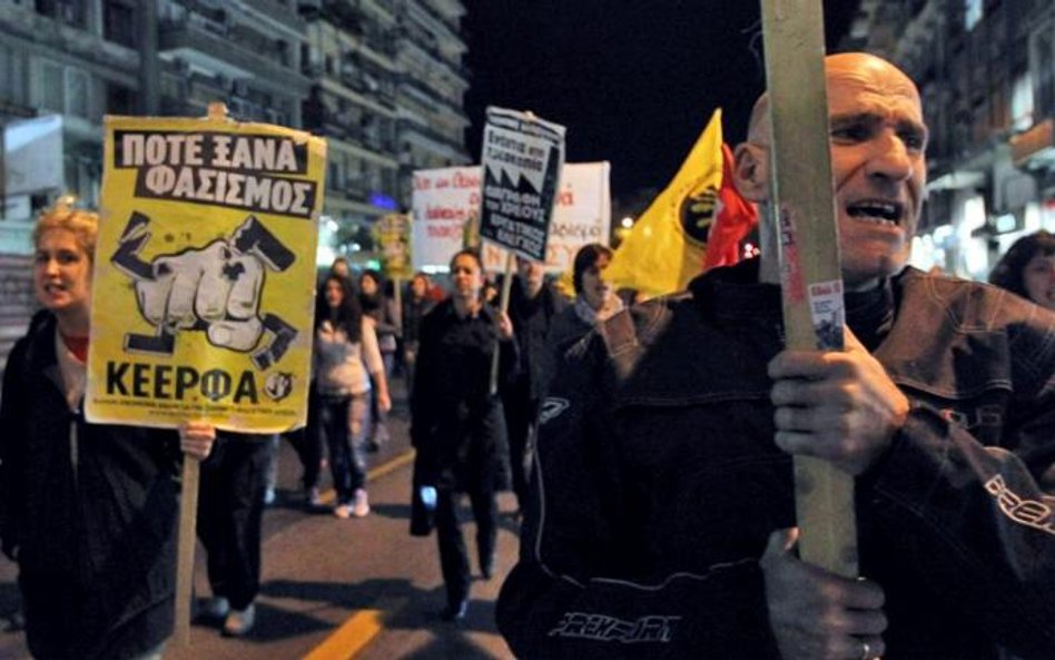 Nigdy więcej faszyzmu – pod takim hasłem odbyła się jedna z demonstracji w Salonikach