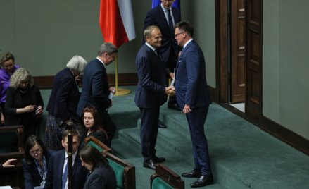 Donald Tusk i Szymon Hołownia