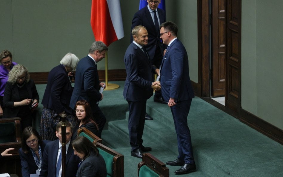 Donald Tusk i Szymon Hołownia