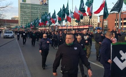 Przemarsz ONR-u ulicami Gdańska