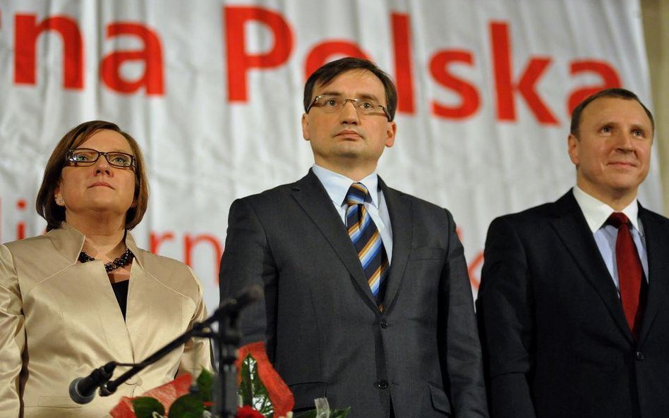 Od lewej: Beata Kempa, Zbigniew Ziobro i Jacek Kurski