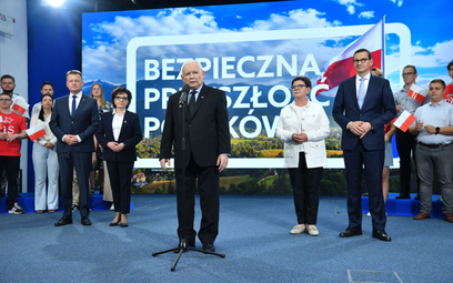 Wicepremier Jarosław Kaczyński zaprezentował hasło wyborcze PiS: "Bezpieczna przyszłość Polaków"